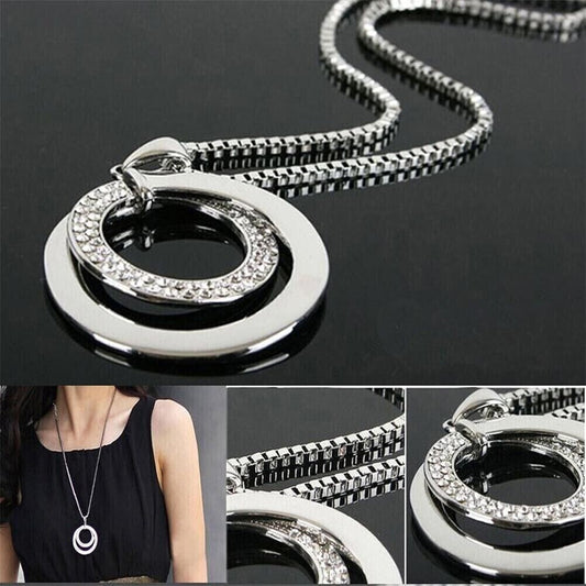 Rhinestone Pendant Necklace KK Labib