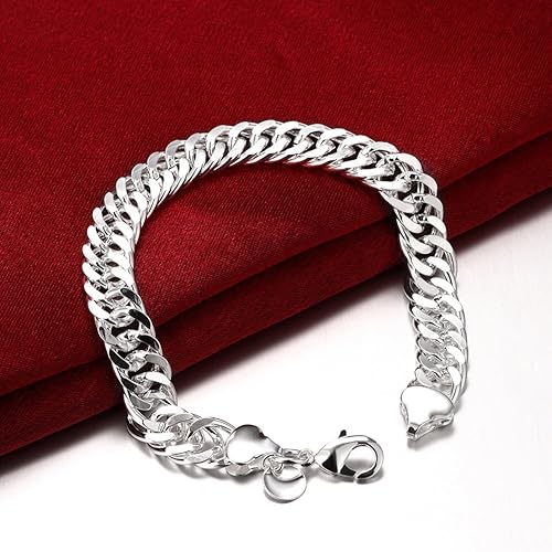 Woven Figaro Chain Silver Bracelet
