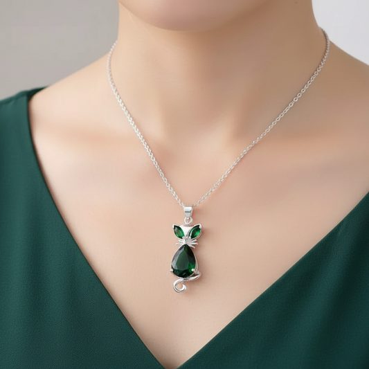 Crystal Amethyst Pendant Chain 925 Sterling Silver Necklace Women Jewellery Gift