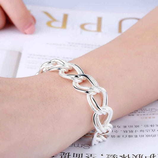 Double Chain Diamond Cut Bracelet