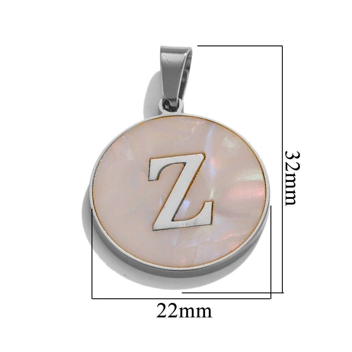A-Z Letter Alphabet Circle Pendant