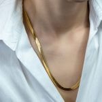 Flat Snake Chain Necklace