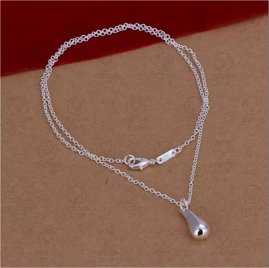 Silver Water Drop Set of 4 Jewellry