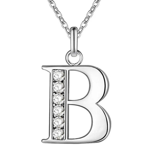 Stainless Steel Top Circle Alphabet Pendant. KK Labib