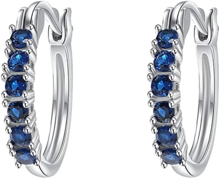 Sapphire Hoop Earrings