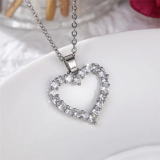 Zircon Heart Pendant Necklace KK Labib