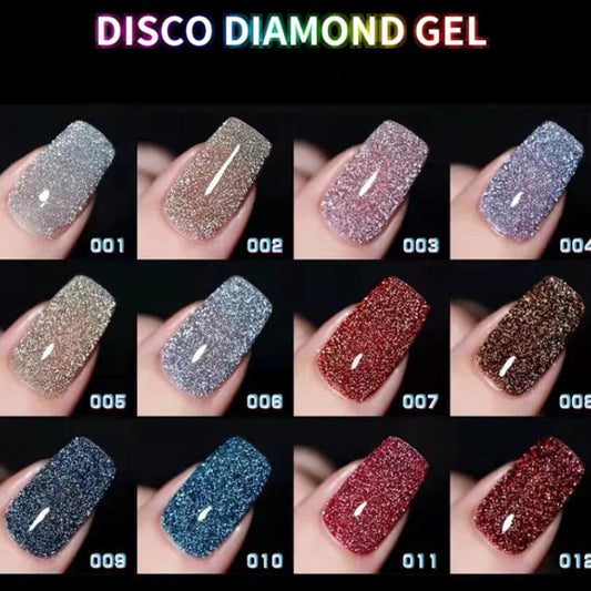 Professional Glitter Nail Gel Polish UV LED Soak Off Sparkle Manicure Varnish UK