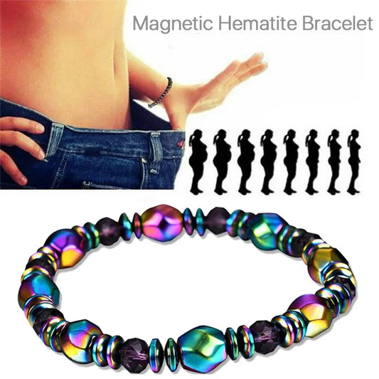 Weight Loss Bracelet Plating Color Black Magnetic Therapy Men Women Hematite UK