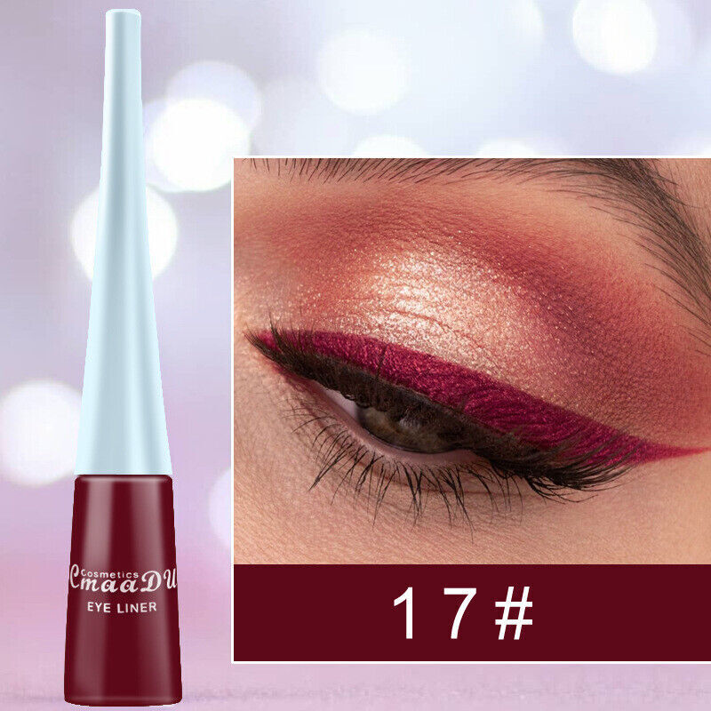 Waterproof Liquid Eyeliner Beauty Matte Glitter Pen Pencil Makeup 33 Colors UK