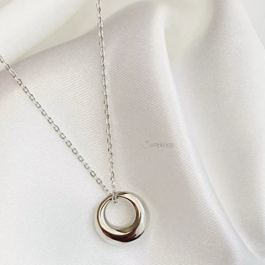 Silver Circle Pendant Chain