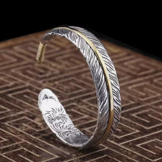 Cuff Bangle Angel Wing Vintage Roman Bracelet