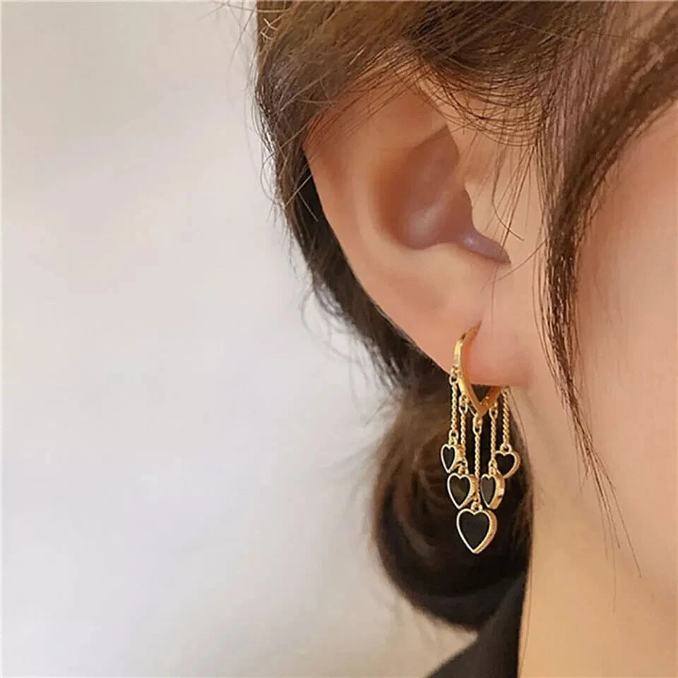 Heart Tassel Earrings KK Labib