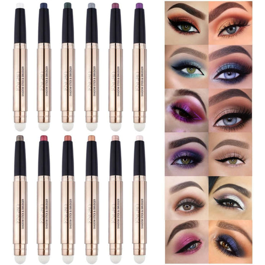 Glitter Shimmer Eyeshadow Stick Cream Long Lasting Waterproof Non-Smudge Makeup