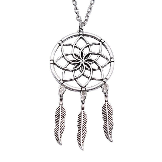Boho Unisex Trendy Silver Dream Catcher Charms Pendant Necklace Jewelery Gift UK