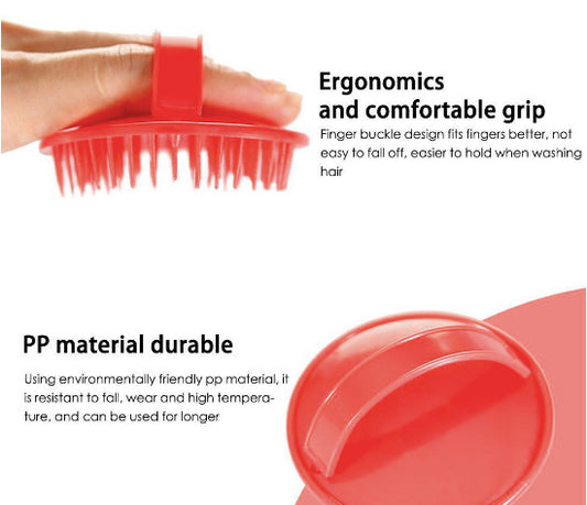 Silicone Hair Scalp Massager Brush Massaging Shampoo Brush Shower Cleaner Bath