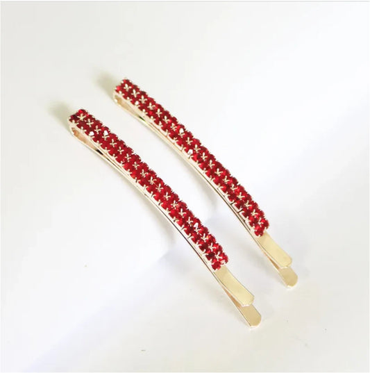Color Clip Rhinestone Hairpin Crystal