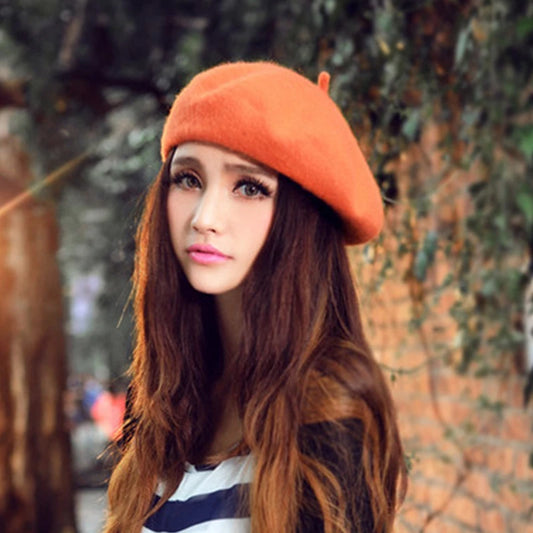 Wool Beret Autumn Winter Warm Hat French Plain Baseball Beanie Caps Men Women UK