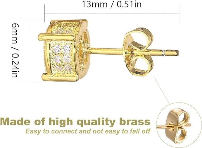 Silver Cubic Zirconia Cluster Stud Earrings