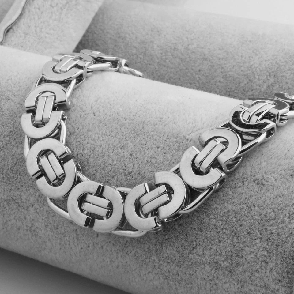 Stainless Steel Byzantine Chain Bracelet