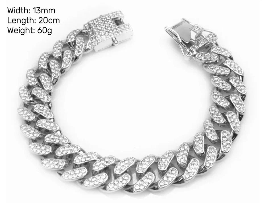 Punk Hip Hop Iced Zircon Miami Bracelet