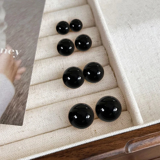 925 Sterling Silver White Pearl Resin Stud Earrings Wedding Jewellery 8mm-14mm