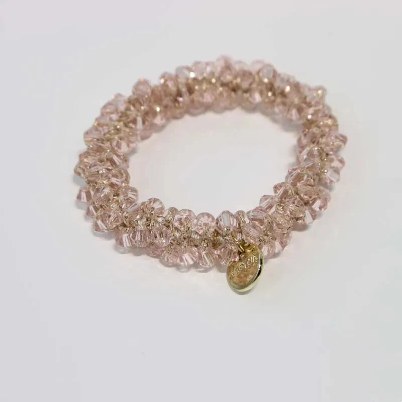 Crystal Pearl Elastic Rope Ponytail Hair Band KK Labib