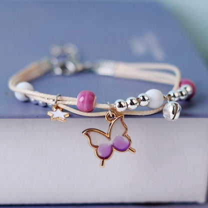 Butterfly Charm Bracelet with Beads