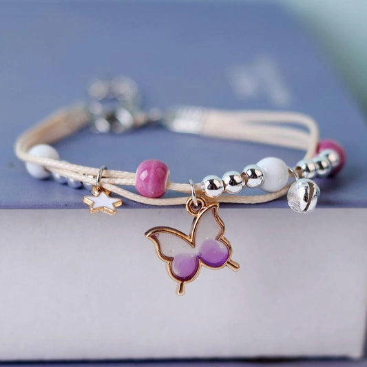 Butterfly Charm Bracelet with Beads