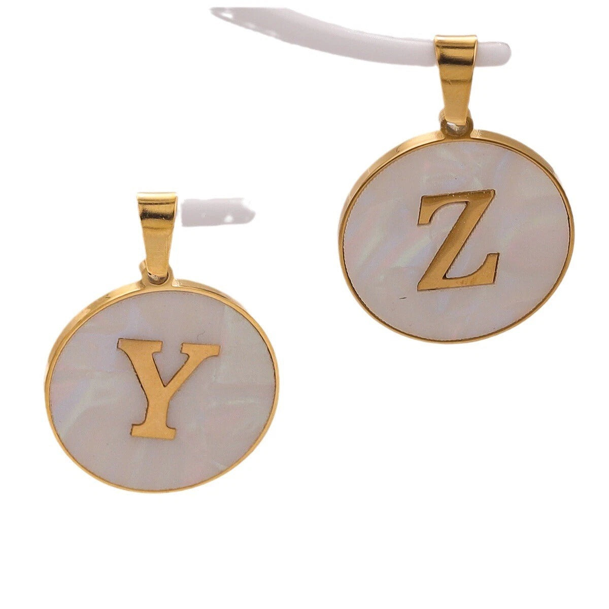 A-Z Letter Alphabet Circle Pendant
