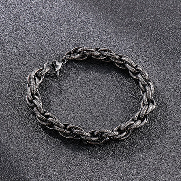 Retro Twist Double BuckleChain Bracelet