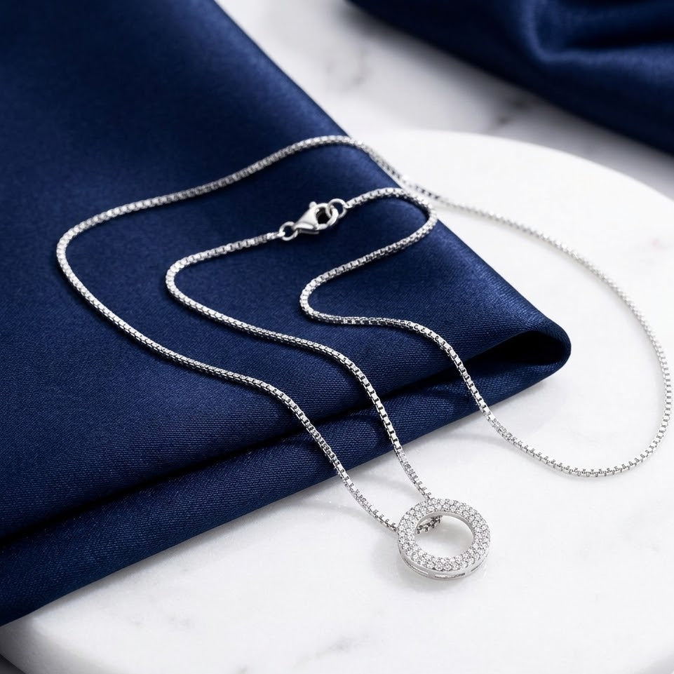 Zircon round pendant necklace KK Labib