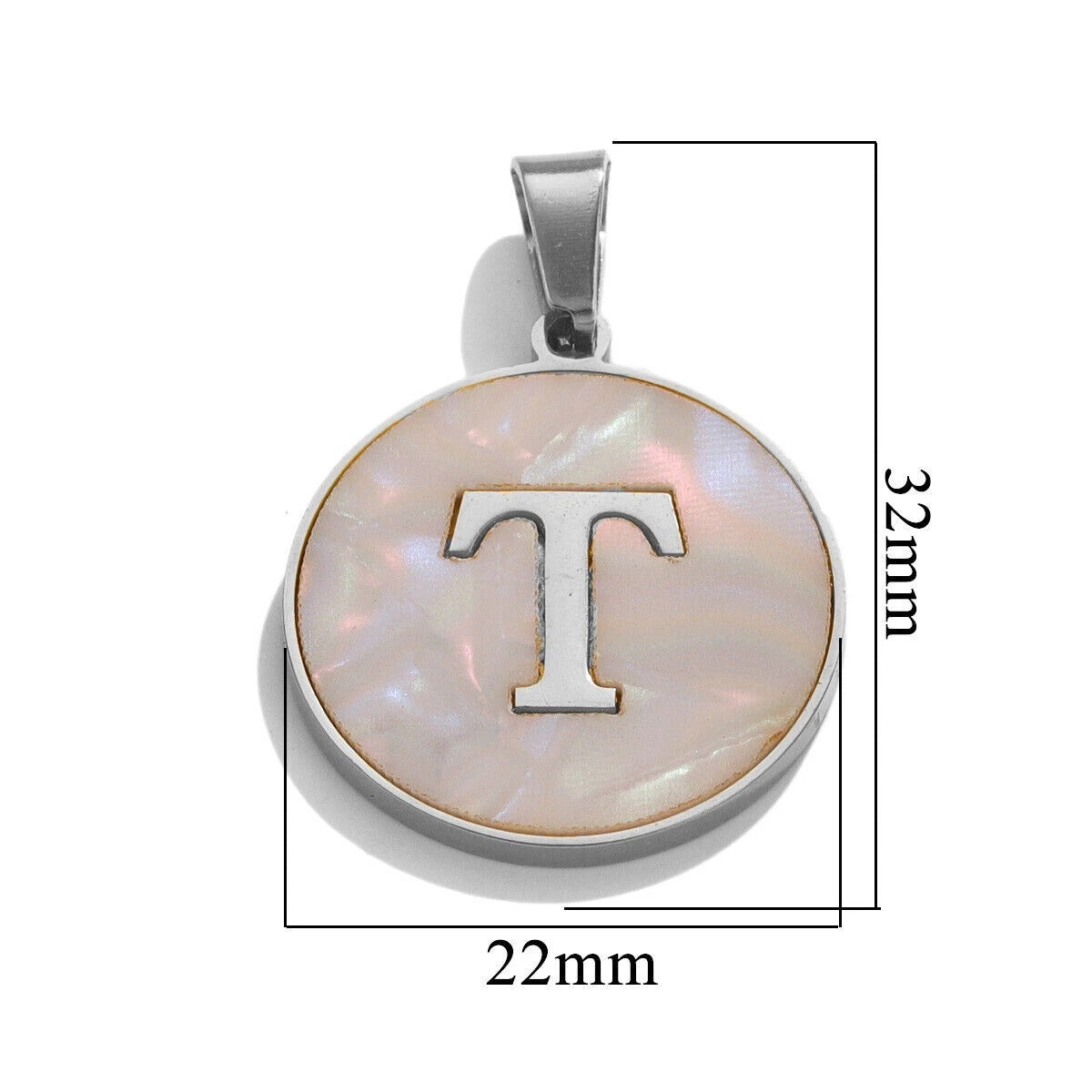 A-Z Letter Alphabet Circle Pendant