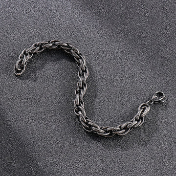 Retro Twist Double BuckleChain Bracelet