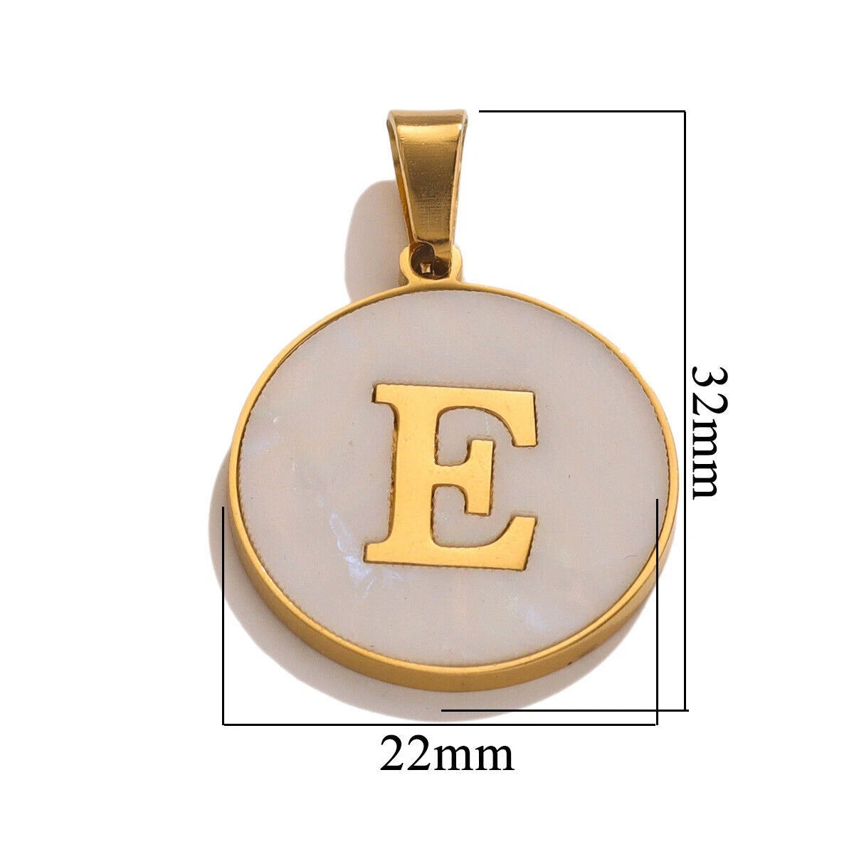 A-Z Letter Alphabet Circle Pendant