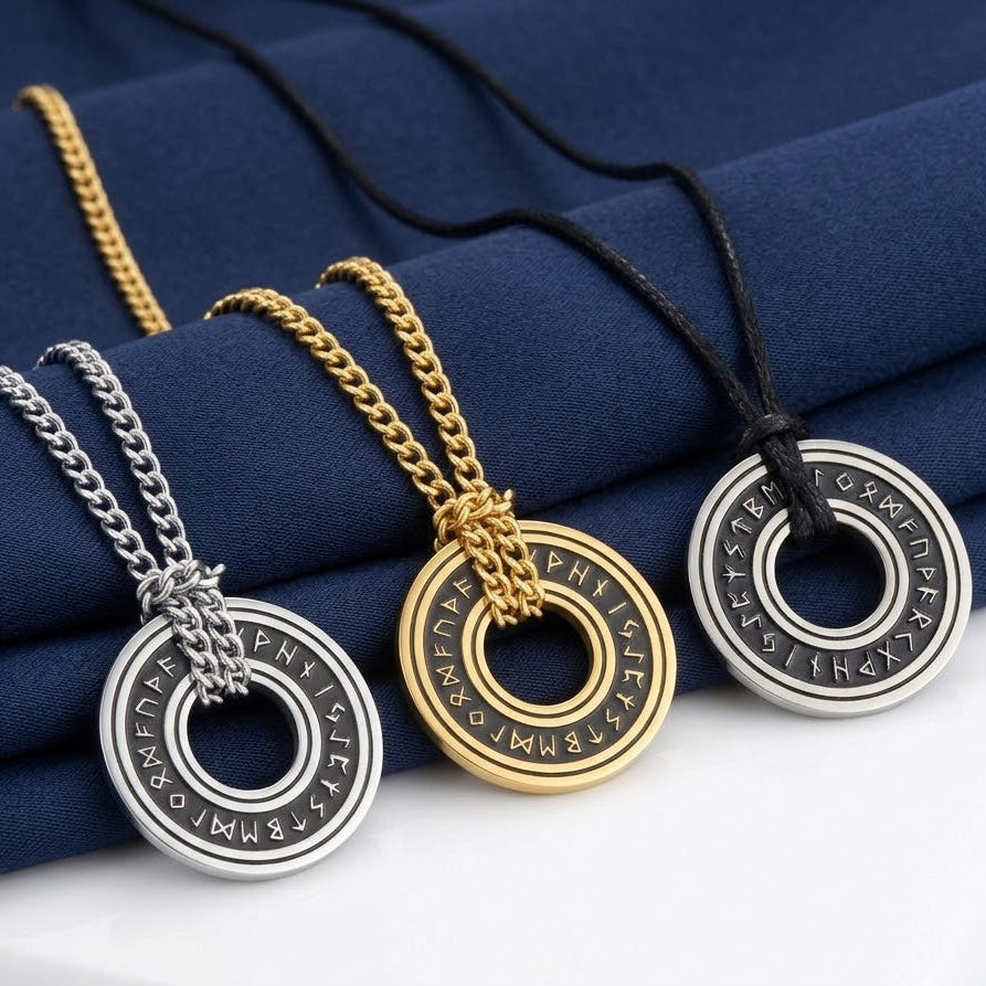 Viking Rune Circle Pendant KK Labib