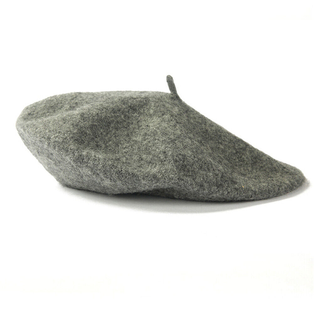 Wool Beret Autumn Winter Warm Hat French Plain Baseball Beanie Caps Men Women UK