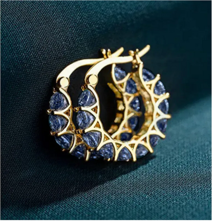 Cubic Zirconia Huggie Hoop Earrings