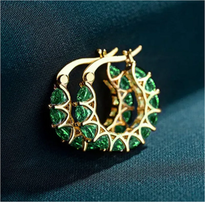 Cubic Zirconia Huggie Hoop Earrings