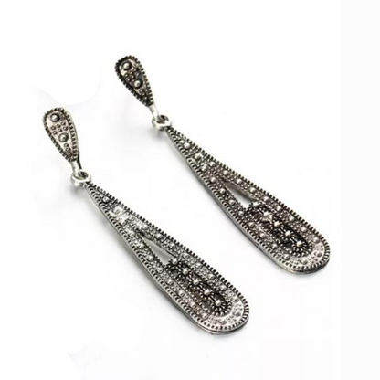 4 Pairs Women Bohemia Long Crystal Earring Set