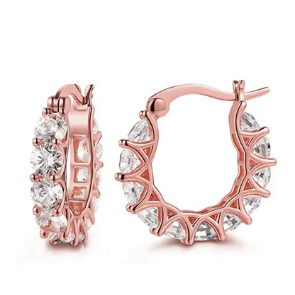 Cubic Zirconia Huggie Hoop Earrings