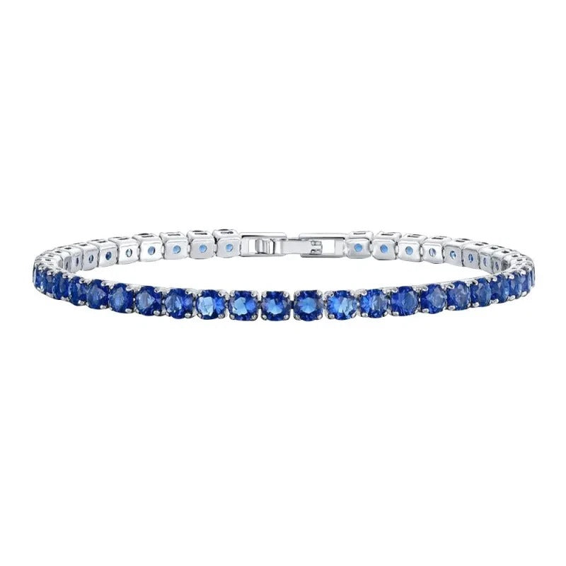 Silver Cubic Zircon Tennis Bracelet