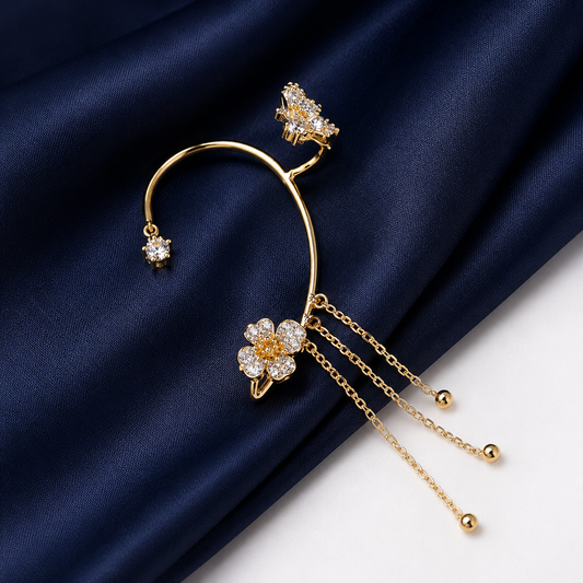 Diamond Butterfly Ear Clip Earring KK Labib
