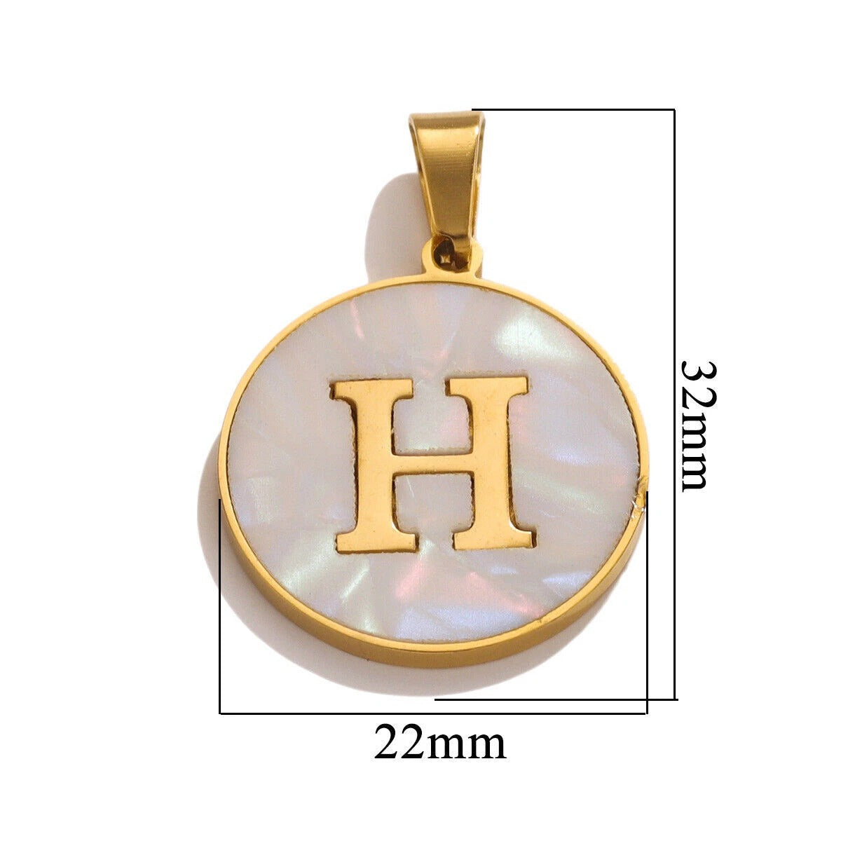 A-Z Letter Alphabet Circle Pendant