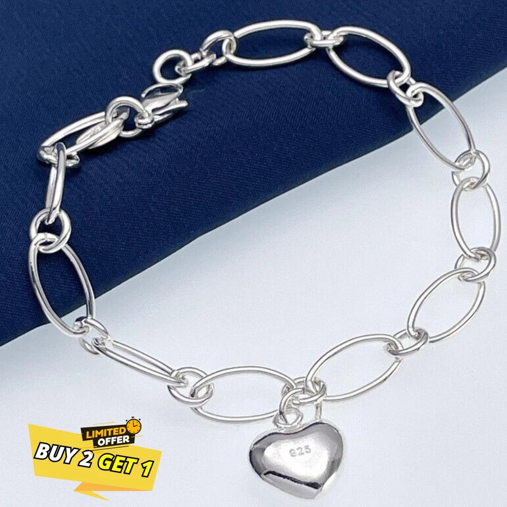 Love Heart Chain Bracelet Pendant