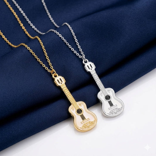 Stainless Steel Guitar Pendant Necklace KK Labib