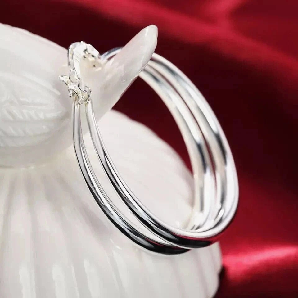 Plain Circle Round Hoop Earrings