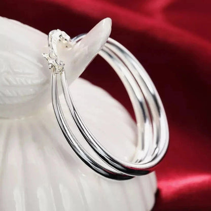 Plain Circle Round Hoop Earrings