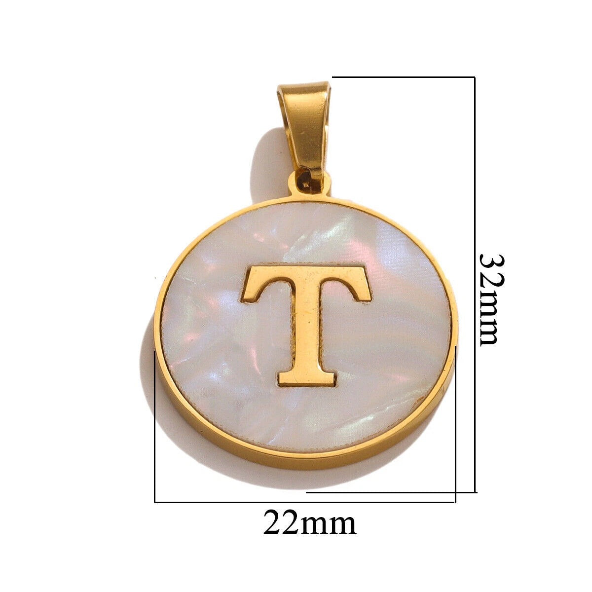 A-Z Letter Alphabet Circle Pendant