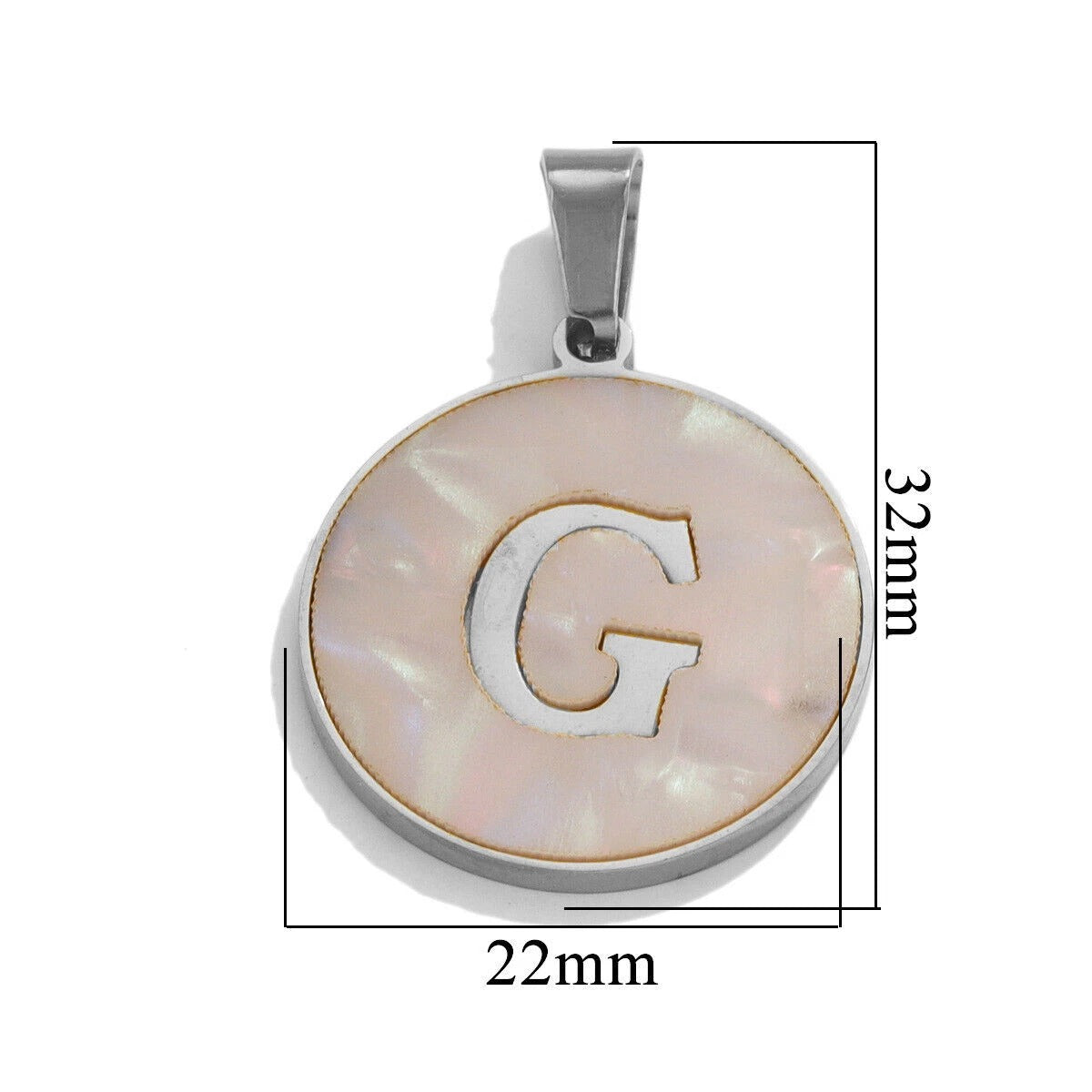 A-Z Letter Alphabet Circle Pendant
