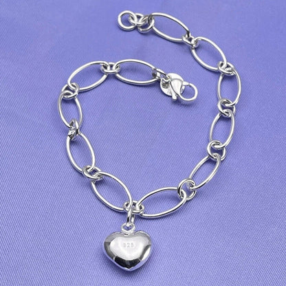 Love Heart Chain Bracelet Pendant
